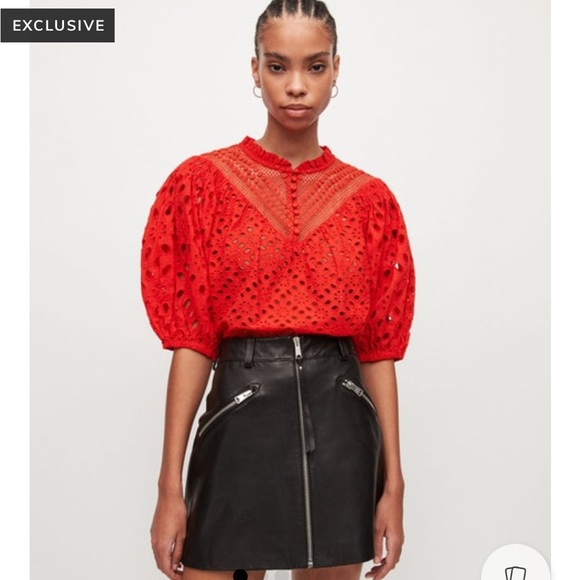 All Saints Tops - All Saints Tila eyelet top